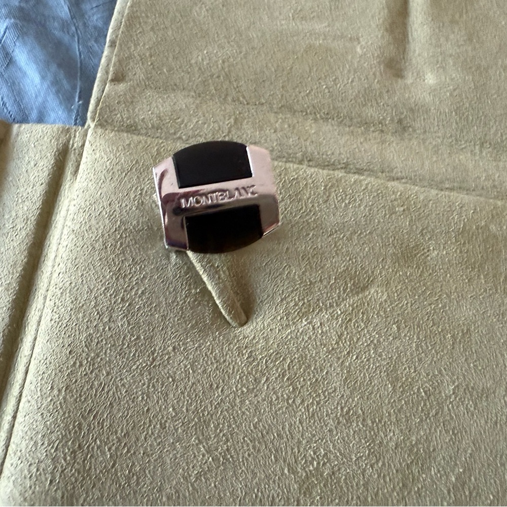 Montblanc Black and Silver Cuff Links